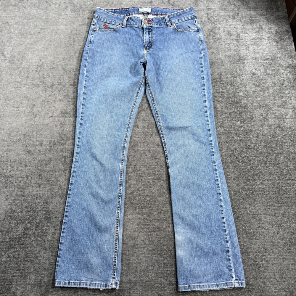Wrangler Authentic X Jeans Womens 13/14x34 Light Wash Bootcut Denim WJSA6PN